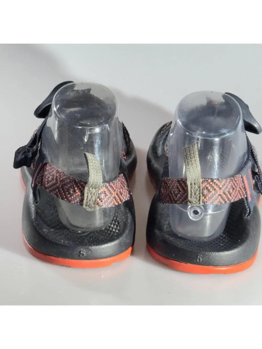 CHACO Adjustable Strap Padded Eclipse Hiking Sandals Black/Orange Size UK5 US 7